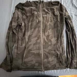 Black Camo Lululemon Nulu Zip-up Sweatshirt